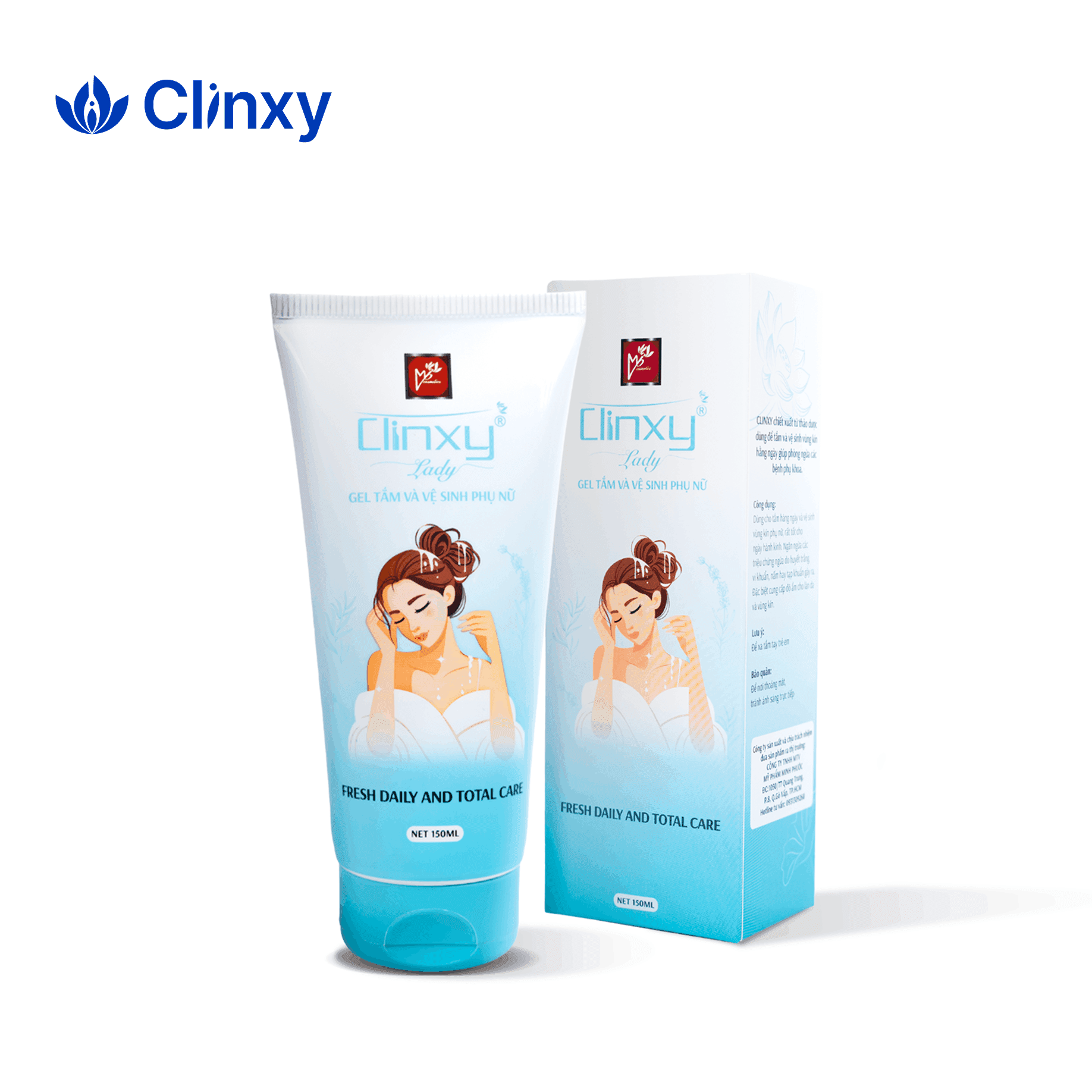 Clinxy Lady - Gel Tắm & Vệ Sinh Phụ Nữ (150ml)