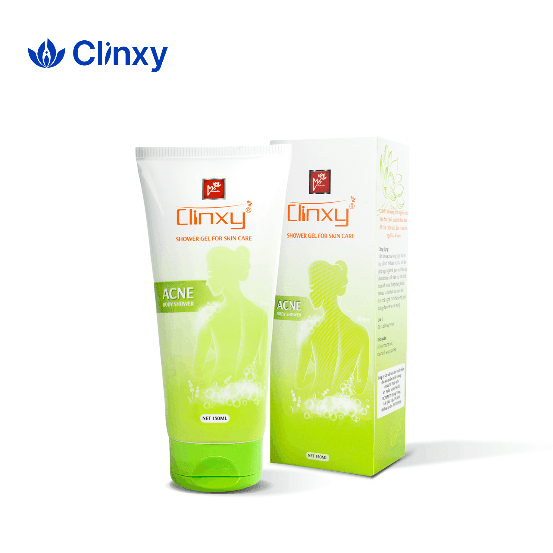 Clinxy - Gel Tắm Giảm Mụn Lưng (150ml)