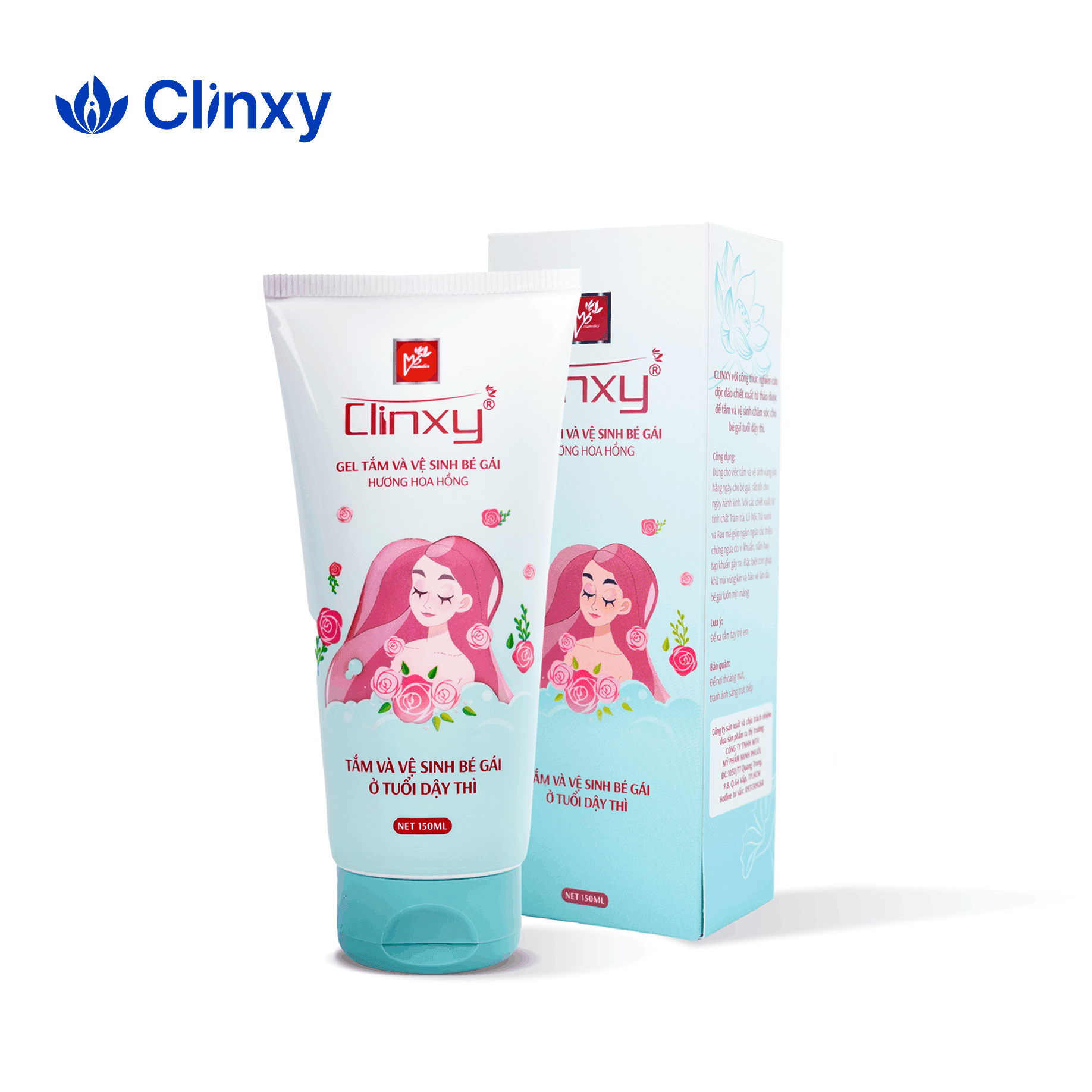 Clinxy - Gel Tắm & Vệ Sinh Bé Gái (150ml)