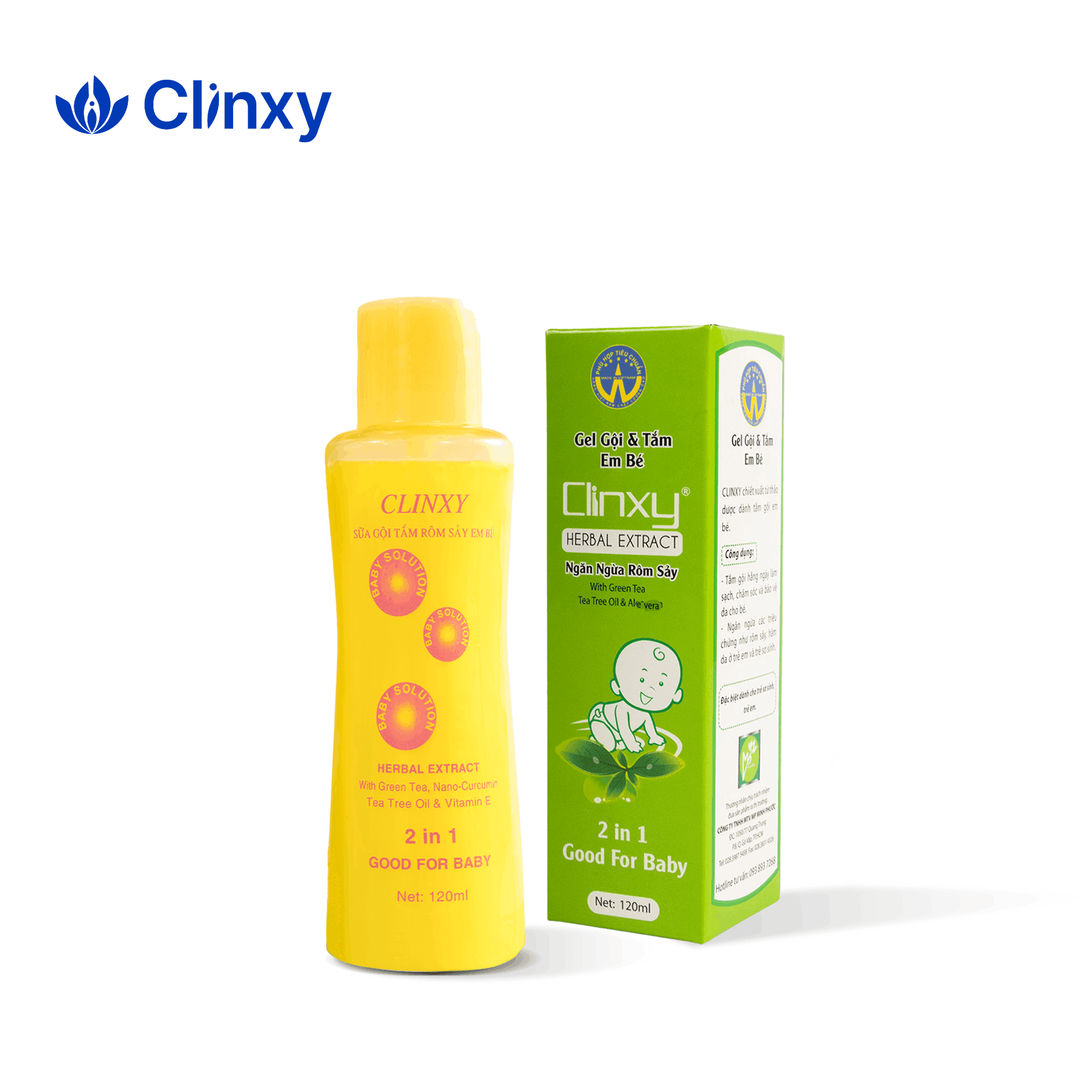Clinxy - Gel Gội & Tắm Em Bé (120ml)