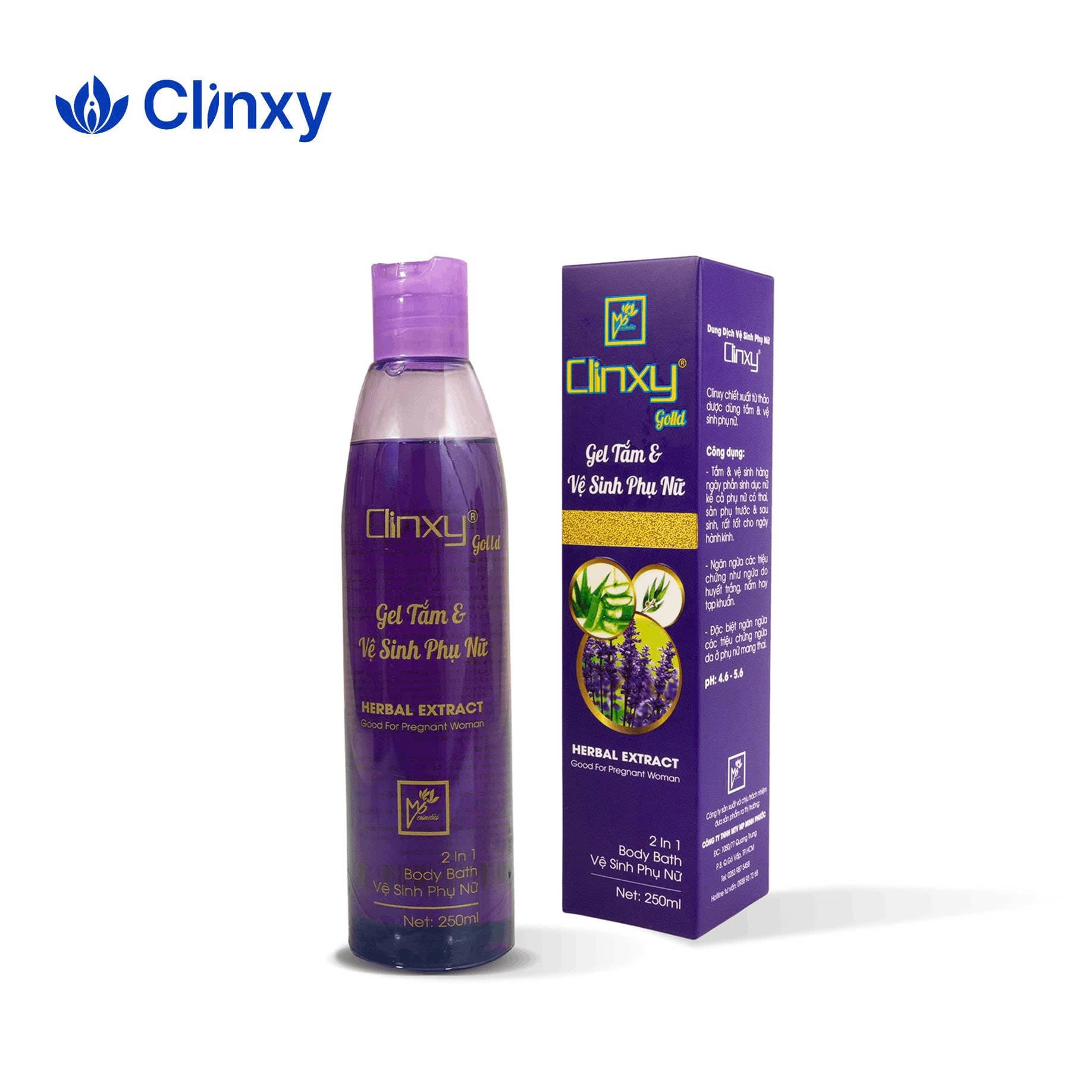 Clinxy Gold - Gel Tắm & Vệ Sinh Phụ Nữ (250ml)