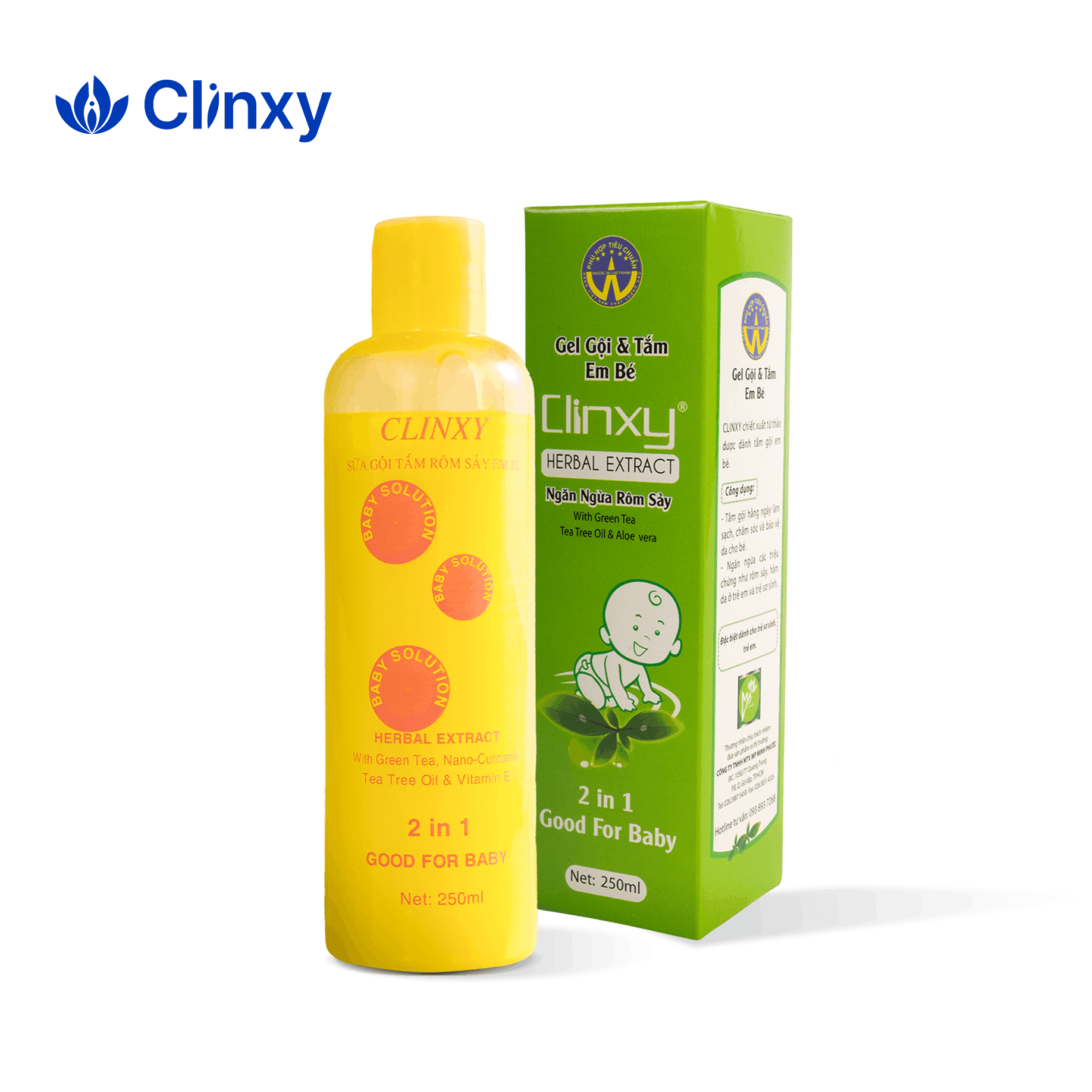 Clinxy - Gel Gội & Tắm Em Bé (250ml)