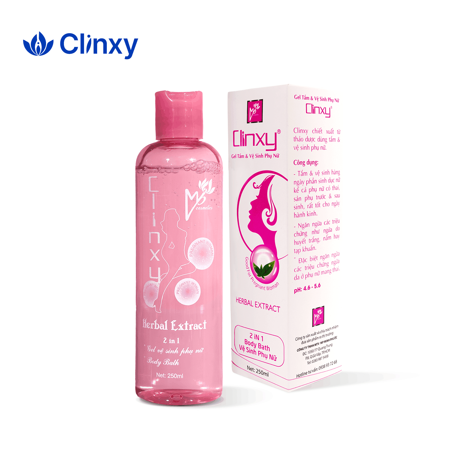 Clinxy - Gel Tắm & Vệ Sinh Phụ Nữ (250ml)