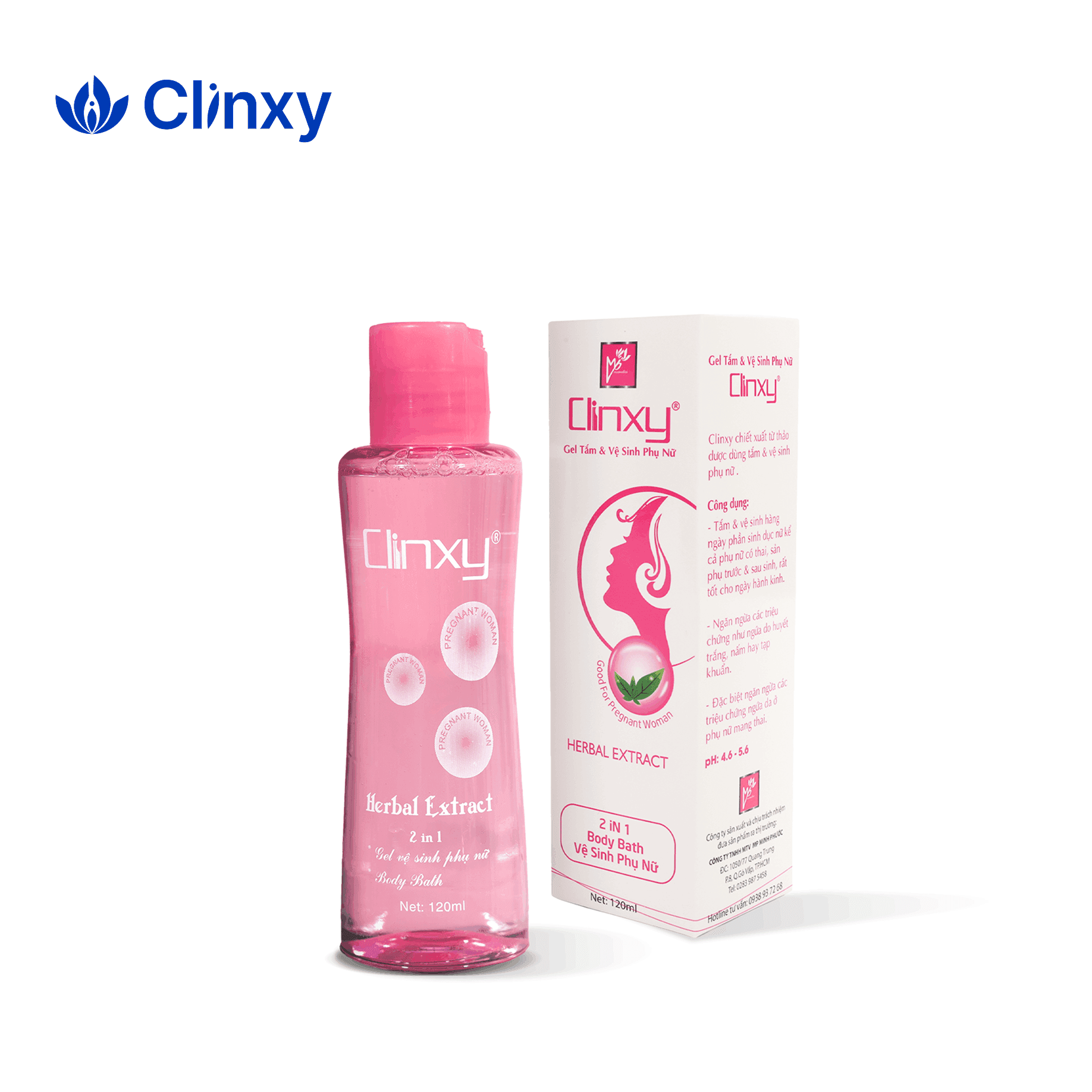 Clinxy - Gel Tắm & Vệ Sinh Phụ Nữ (120ml)