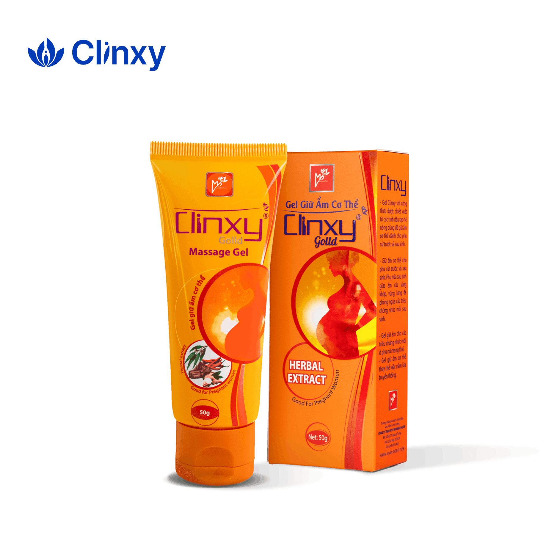 Clinxy Gold - Gel Massage Làm Ấm Thai Phụ (50g)