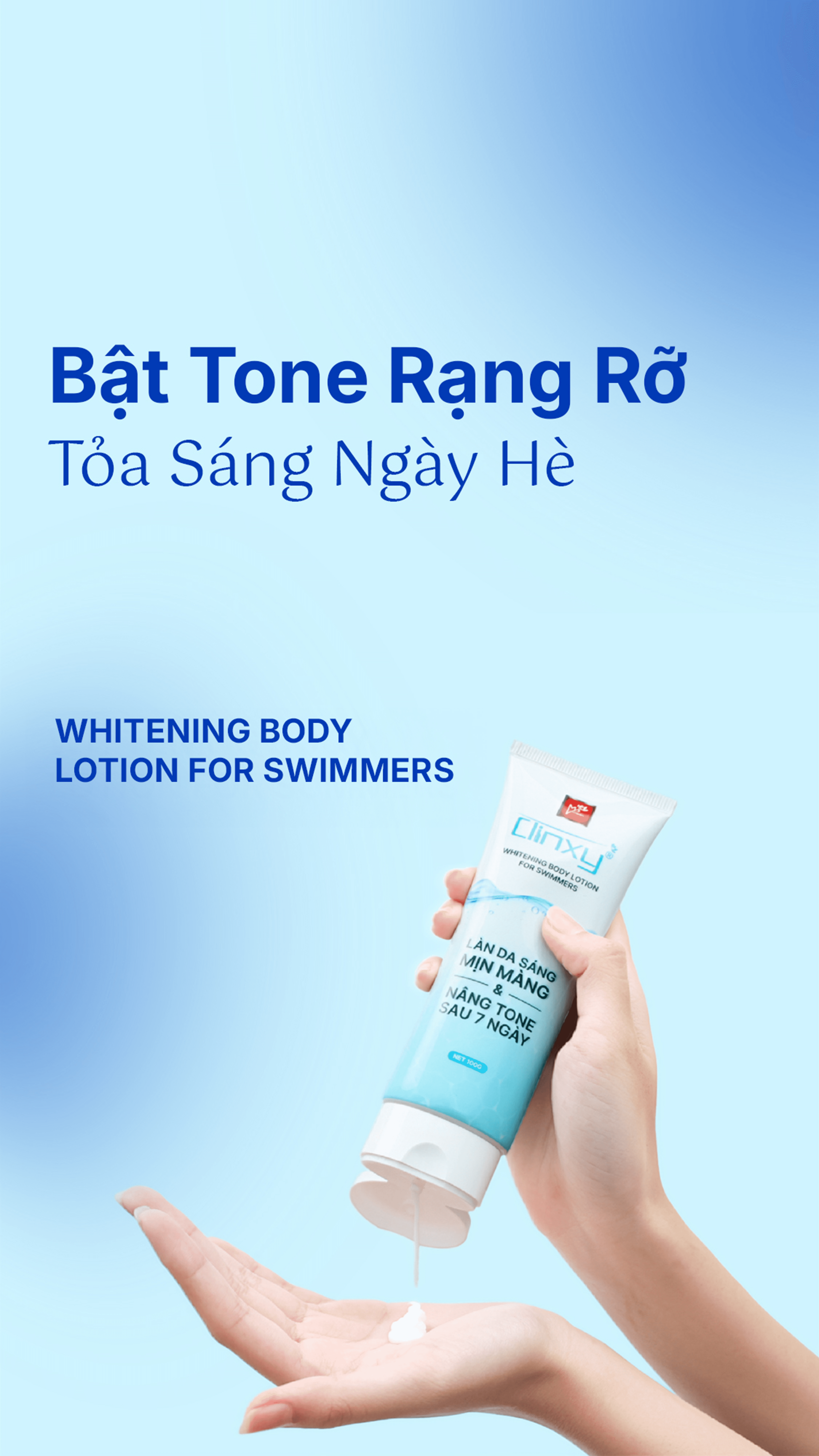 Lotion dưỡng sáng da cho người bơi lội